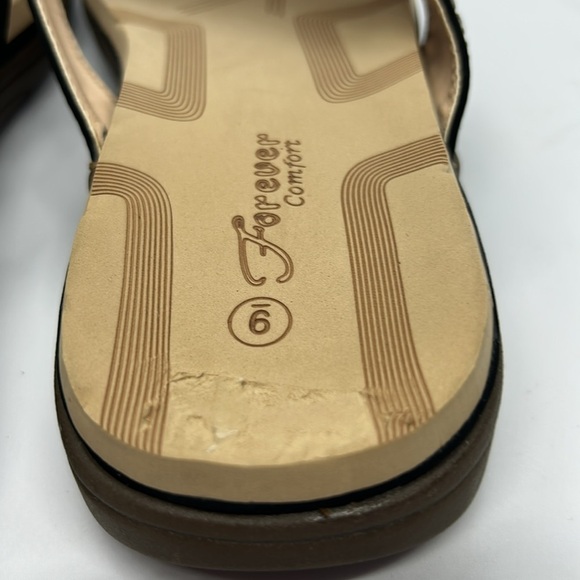 Women's Black beaded Sandals Forever Comfort Size 9 - Picture 8 of 8